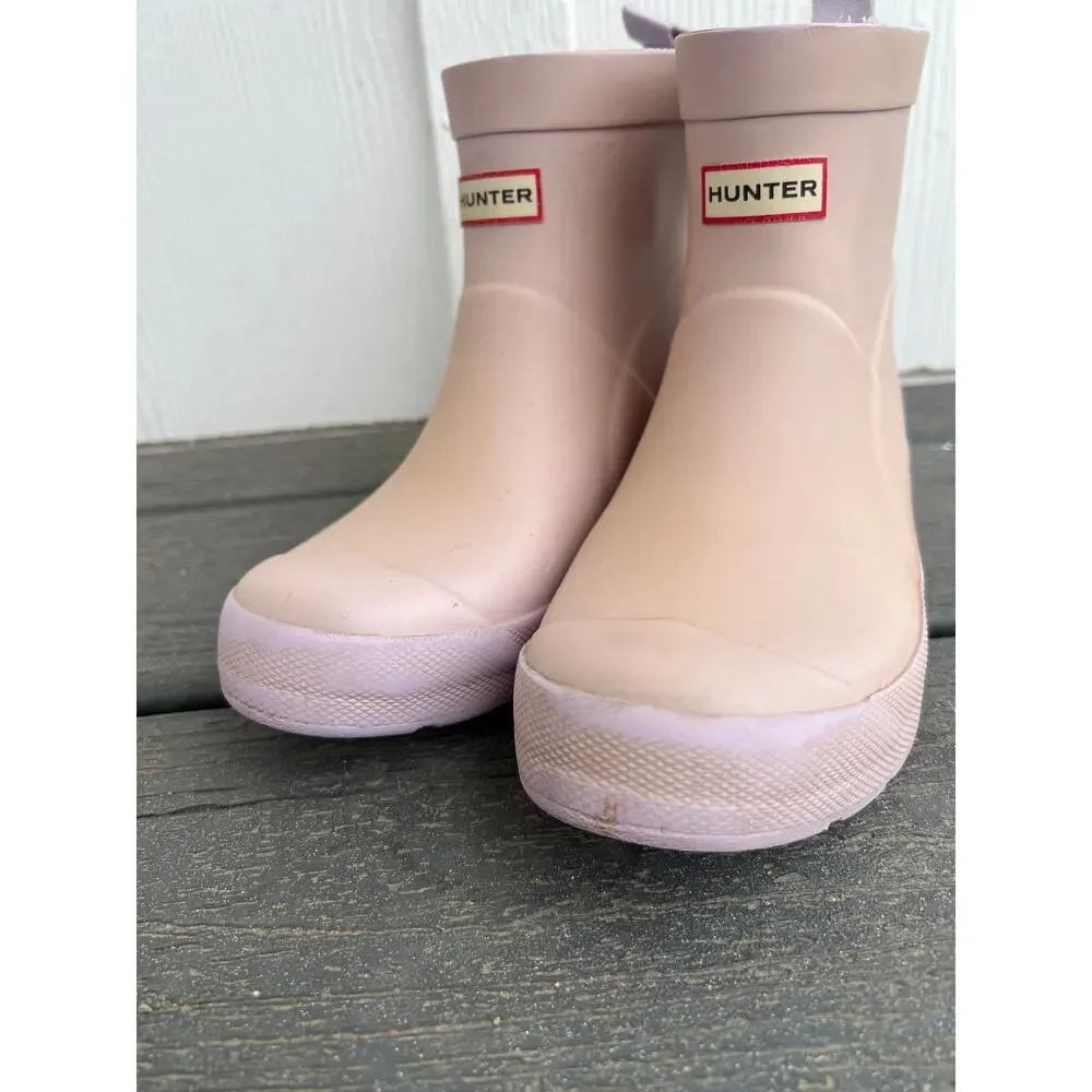 Hunter Pink Ankle Boots Kids Size UK 2 US Big Kids Size 3